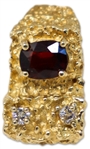 Elvis Presley's Diamond & Garnet Ring -- Includes COA From the Elvis Presley Museum